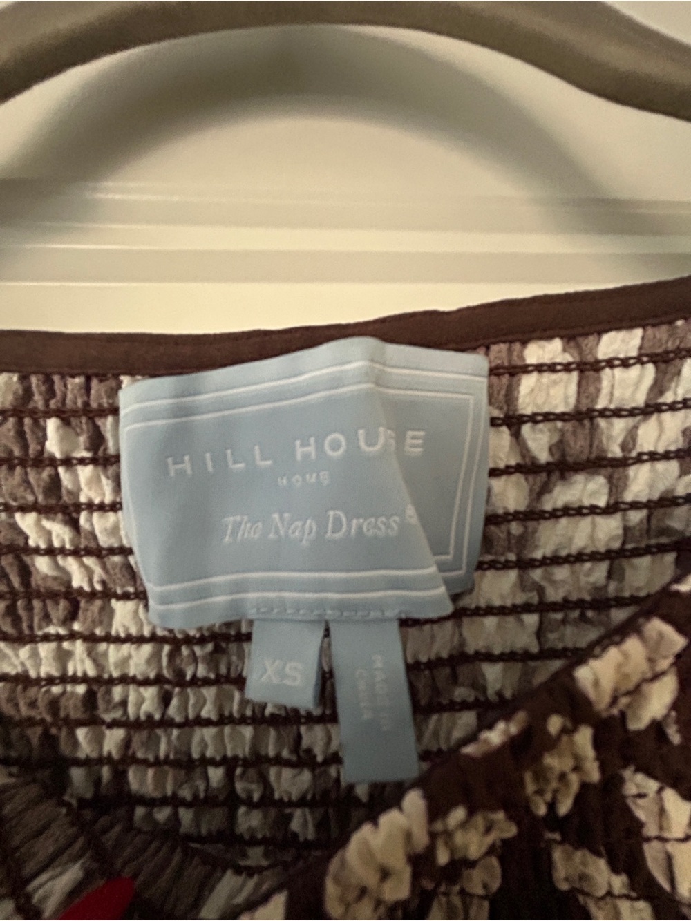 Hill House Home Cosima Nap Dress Chocolate Shell Mosaic | size XS EUC - Picture 6 of 6
